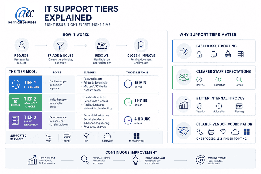 tiers of it support